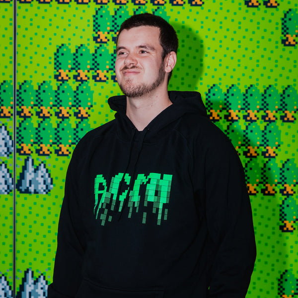 ACMI: Green Drip Black Hoodie Sweatshirt