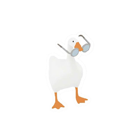 Untitled Goose Game: Goose With Glasses Sticker