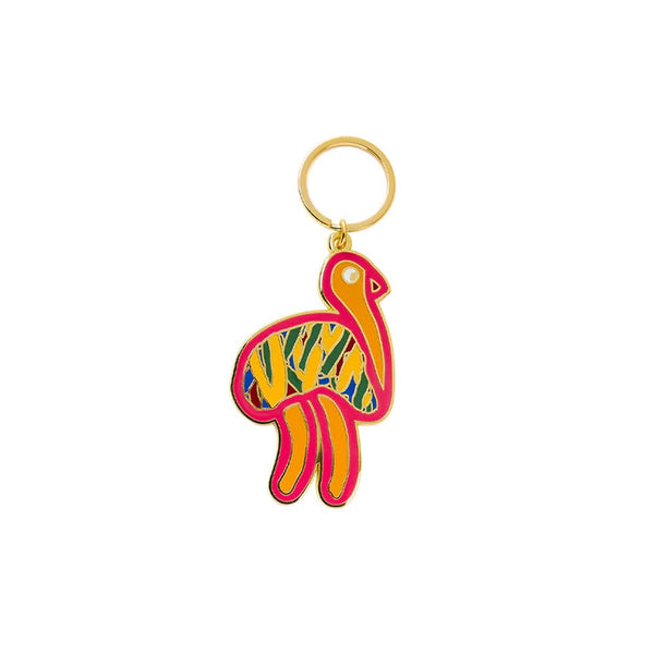 Thelma Beeton Orange Emu - Keyring