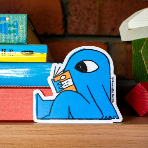 Sam Curcio: Reading Vinyl Sticker