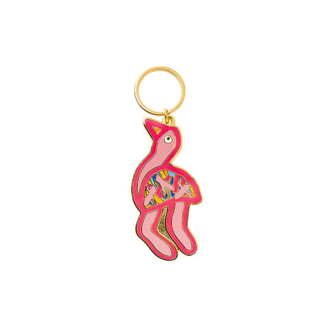 Thelma Beeton Pink Emu - Keyring