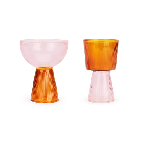 MoMA: Yinka Ilori Glassware - Fuchsia Orange Set Of Two